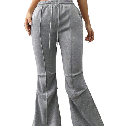 Damen Jogginghose Elastischer Bund Ausgestellt Bein Eveloria