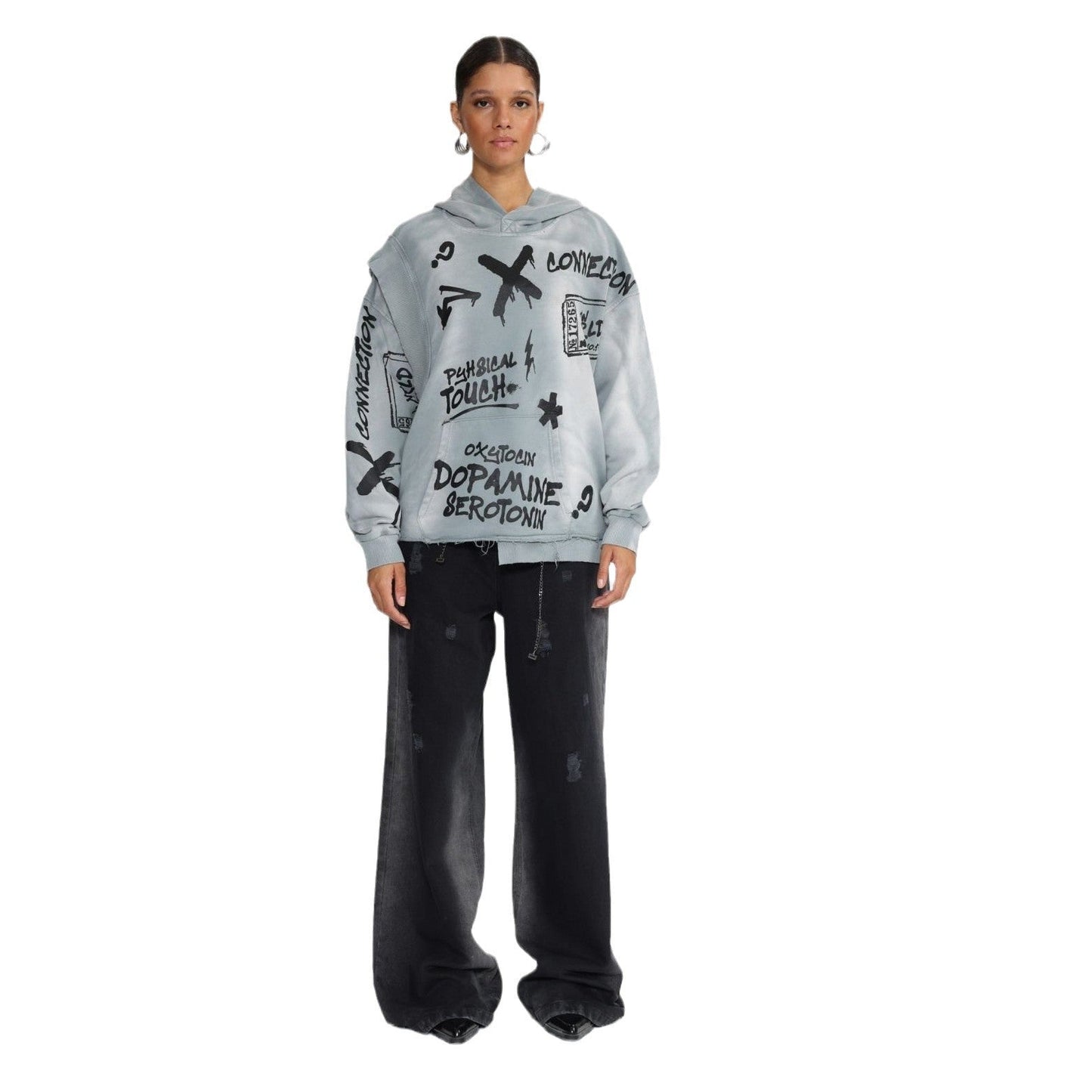 Damen Oversized Hoodie Eveloria Großgeschnitten