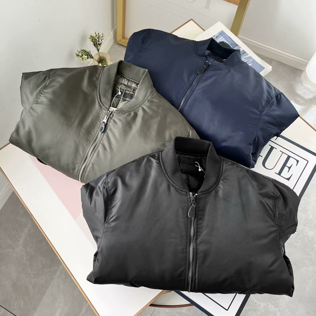Damen Kunstleder Bomberjacke mit Taschen
