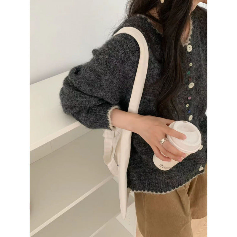 Damen Cardigan Kuschelig Bunt Leger