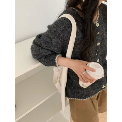 Damen Cardigan Kuschelig Bunt Leger