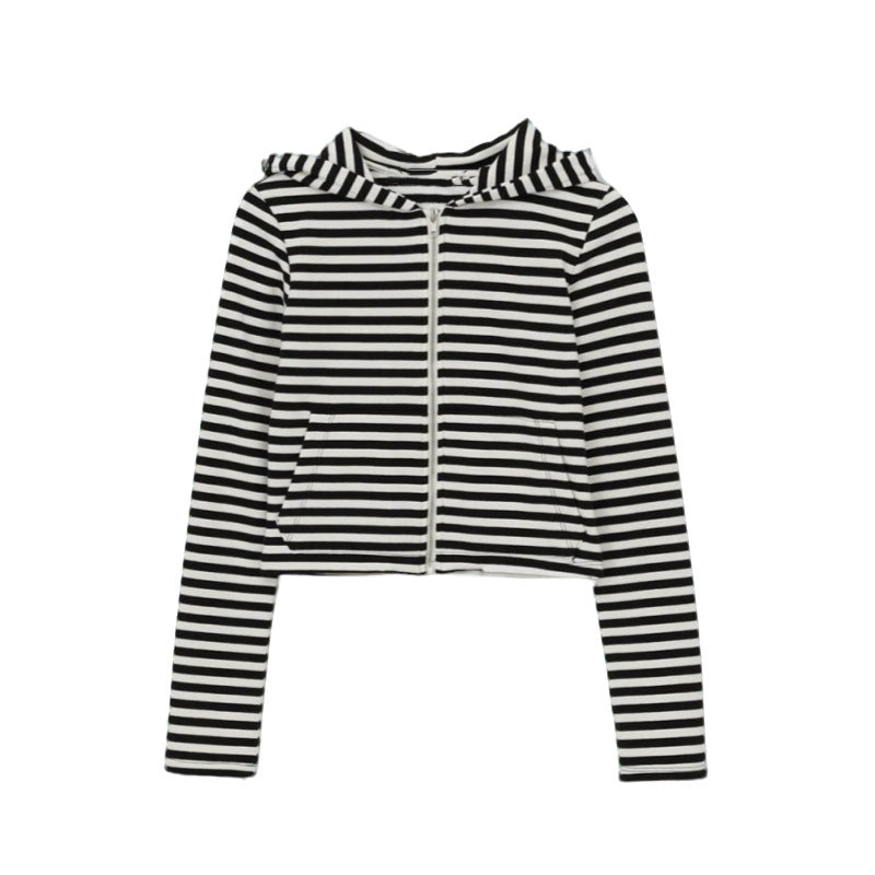 Damen Sweatjacke Cropped Luftig Reißverschluss Eveloria