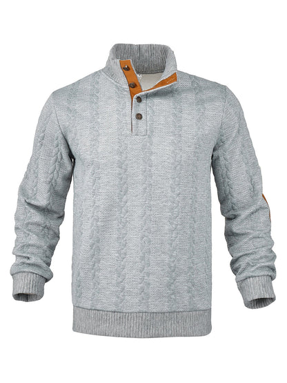 Herren Strickpullover Hoher Kragen Muster
