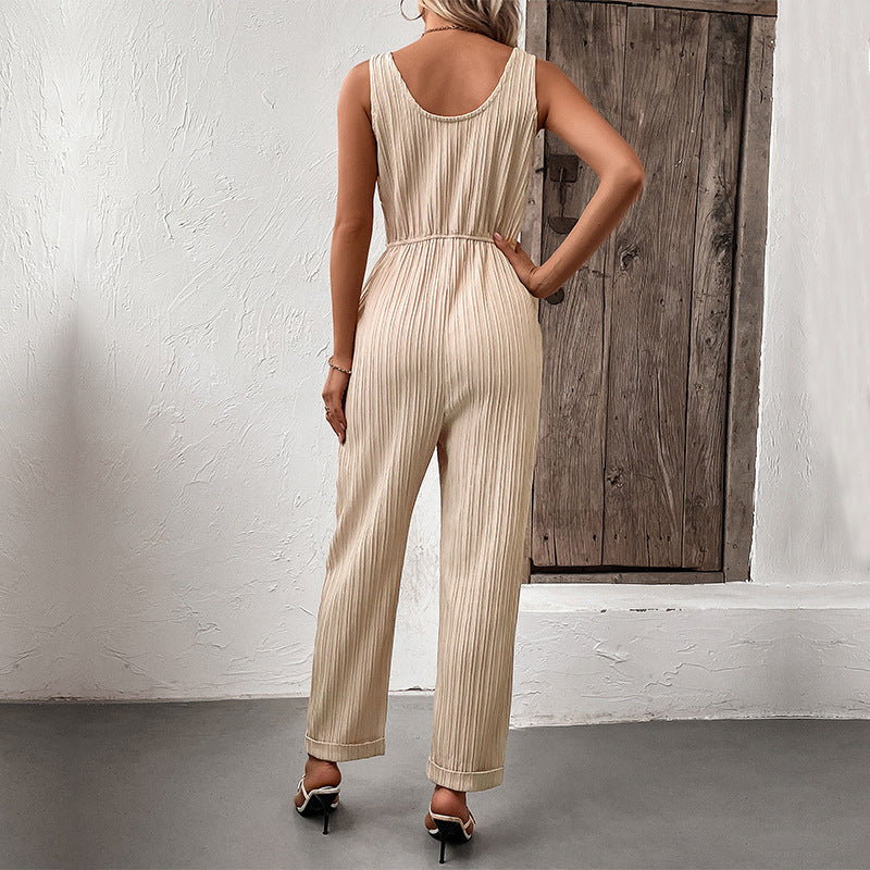 Damen Jumpsuit mit Streifen Bequem Eveloria