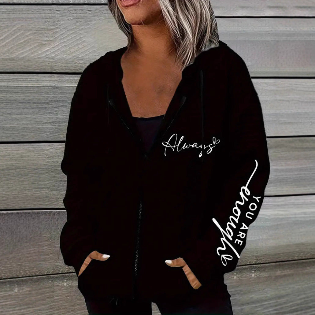 Damen Kapuzenjacke Lässig mit Motivdruck Eveloria