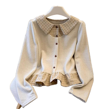 Damen Strickpullover mit Hemdblusen-Details Eveloria