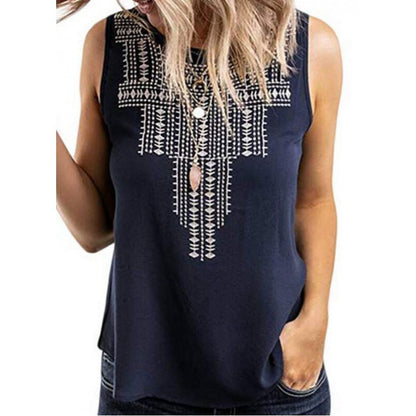 Damen Ärmelloses Oberteil Exotisches Stickdesign Eveloria