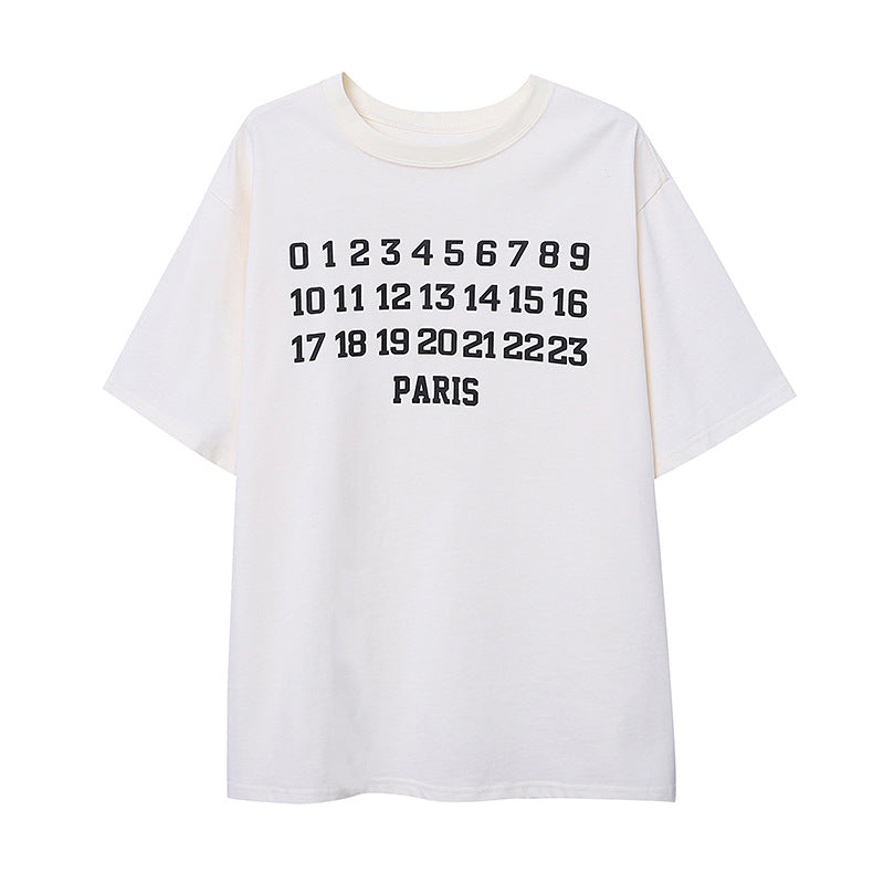 Damen T-Shirt Rundhalsausschnitt mit Aufdruck Baumwolle