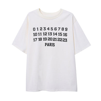 Damen T-Shirt Rundhalsausschnitt mit Aufdruck Baumwolle
