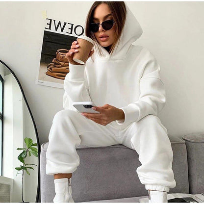 Damen Sportliches Lounge-Set Oversized Hoodie Jogginghosen Eveloria