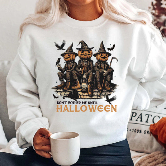 Damen Sweatshirt Halloween-Motiv Baumwolle Gemütlich Grau - Eveloria