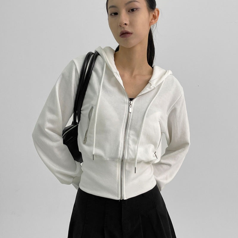 Damen Sportjacke Kapuzenjacke Figurbetont Eveloria