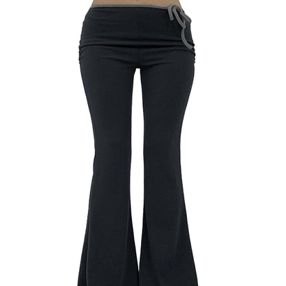 Damen Yoga-Hose Flared elastisch gerippt Eveloria