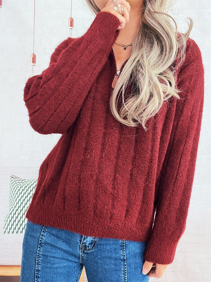 Damen Pullover Stehkragen Kurzärmel Eveloria