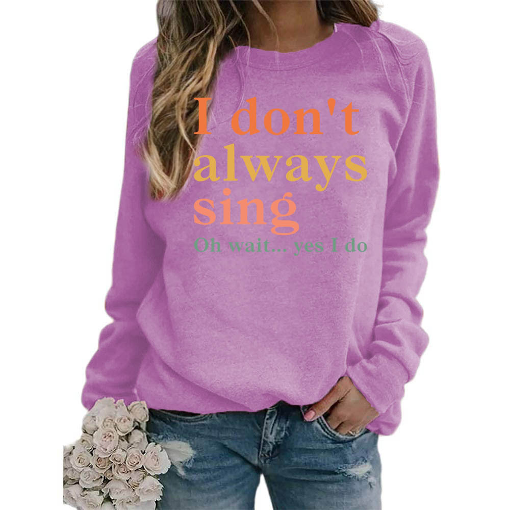 Damen Sweatshirt Bequem Mit Spruch Grau
