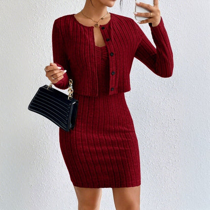 Damen Strickkleid mit Bolero Eveloria - Eveloria