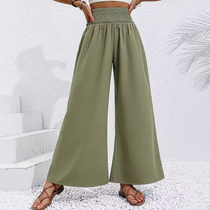 Damen Palazzo-Hose Elastischer Bund Lässiger Schnitt Eveloria - Eveloria