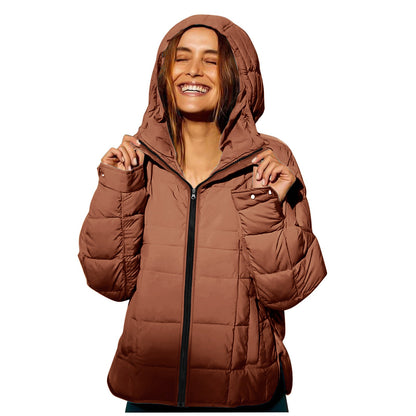Damen Winterjacke Abnehmbare Kapuze Wasserabweisend Eveloria