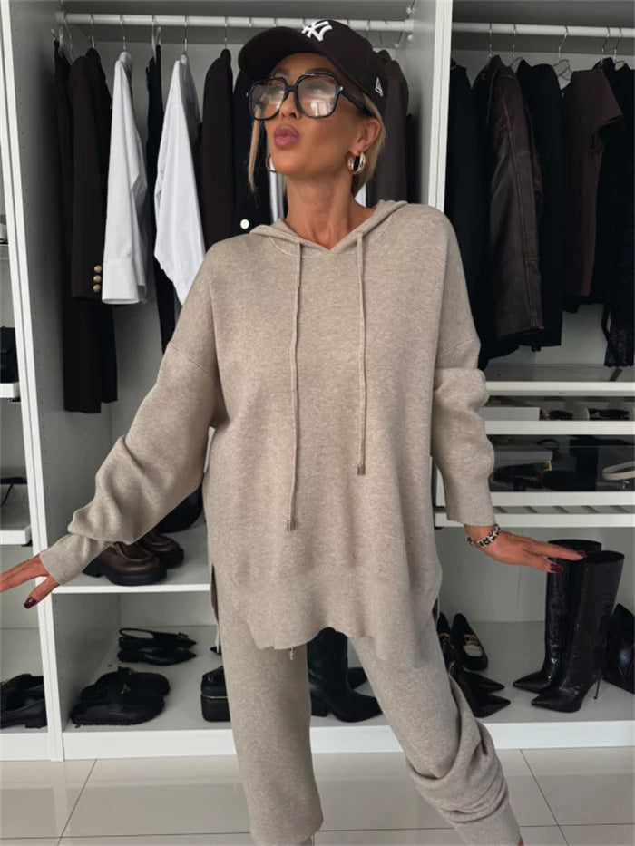 Damen Hoodie Jogginghose Set Hochkomfort Baumwolle