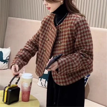 Damen Kurzjacke Karomuster Eveloria