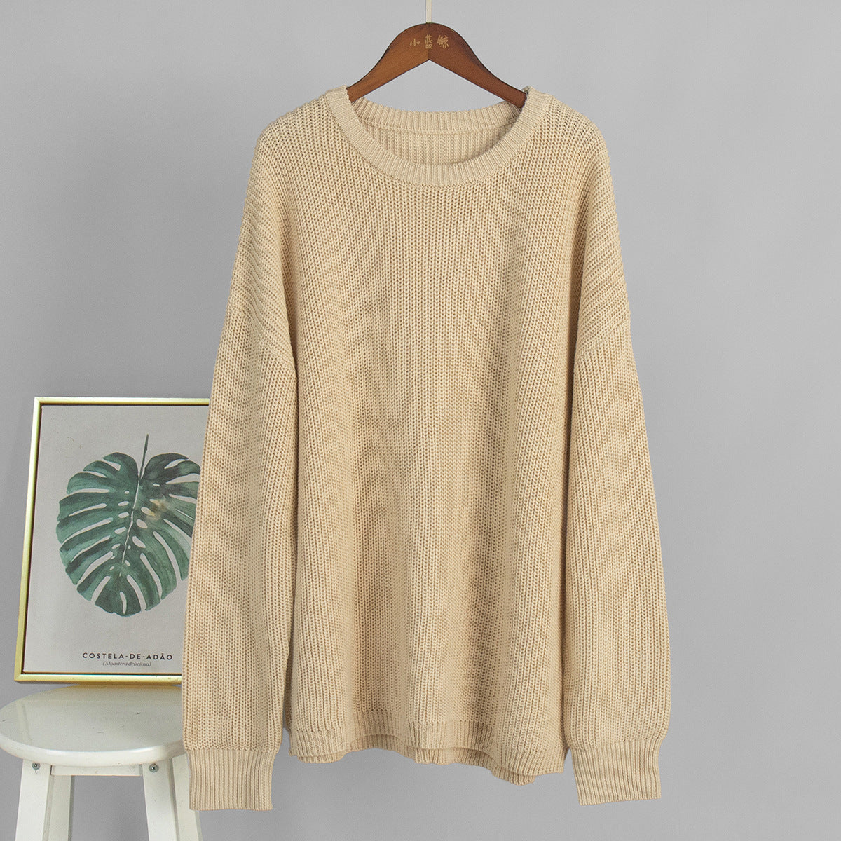 Damen Oversized Strickpullover Lässiger Schnitt Eveloria