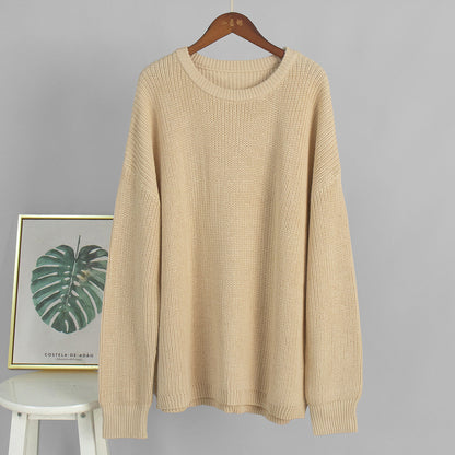 Damen Oversized Strickpullover Lässiger Schnitt Eveloria
