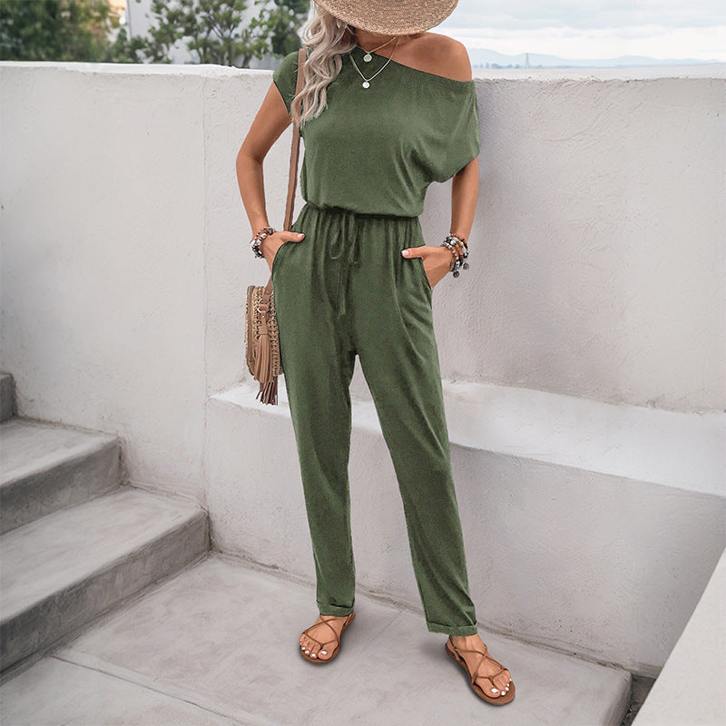 Damen Einteiler Off-Shoulder Elastisch Eveloria
