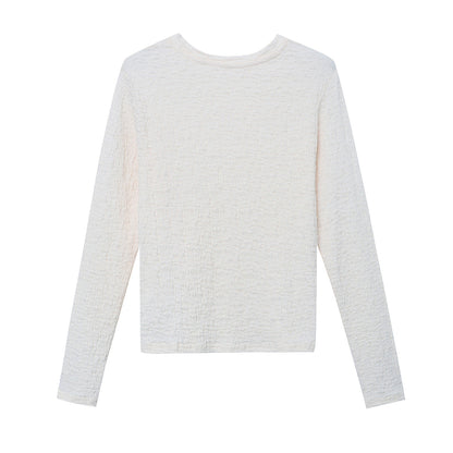 Damen Strickpullover Strukturiert Hochgeschlossen Beige Eveloria