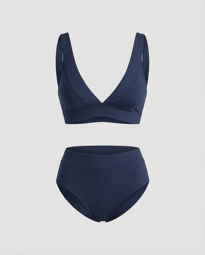 Damen Bikini V-Ausschnitt Vorgeformte Körbchen - Eveloria