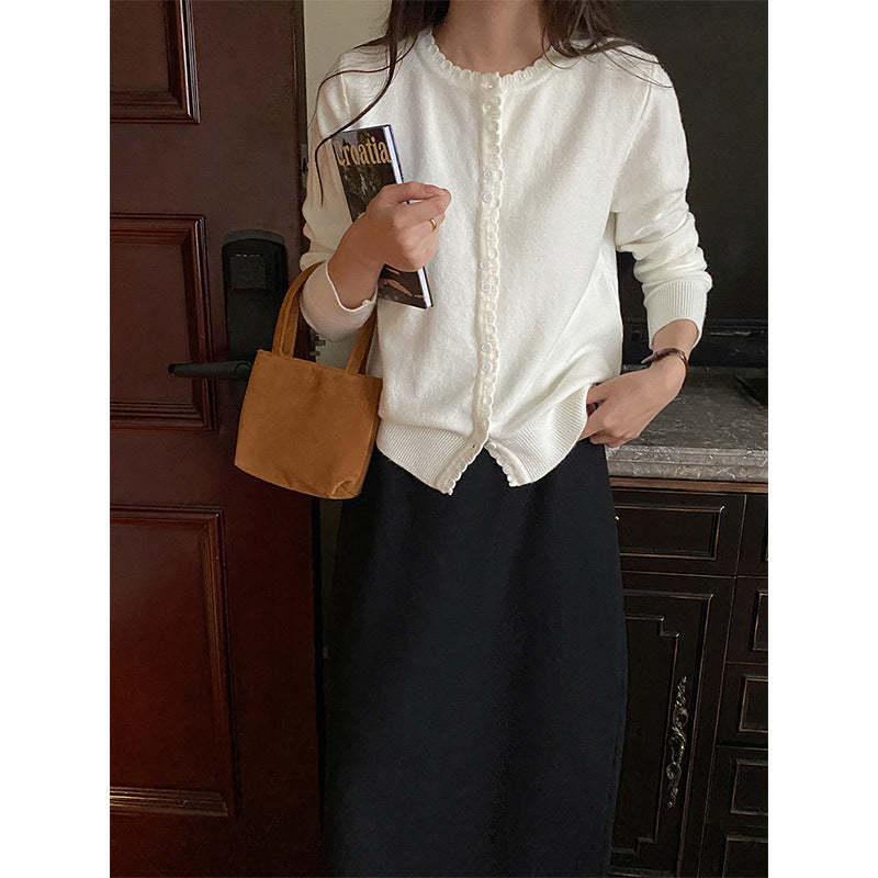 Eveloria Damen Strickjacke Knopfleiste Elegantes Design