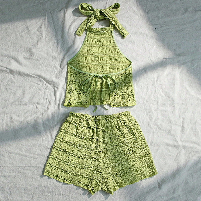 Damen Two-Piece Set Strukturiertes Material Luftig Eveloria