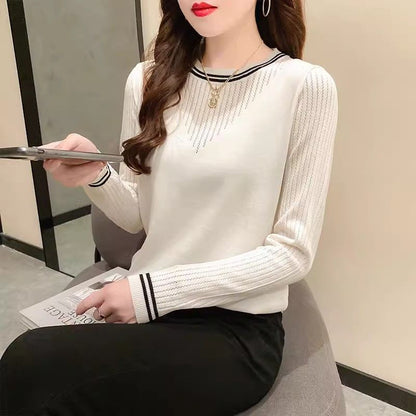 Damen Longsleeve-Shirt Streifenmuster Eveloria - Eveloria