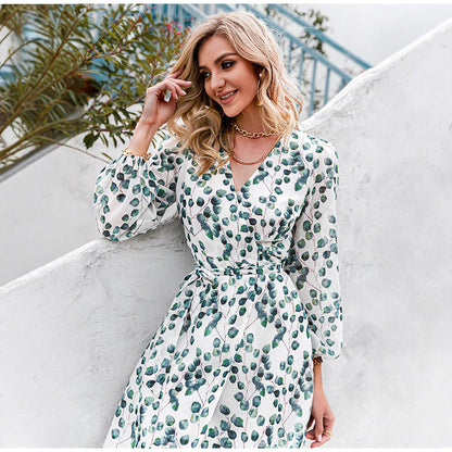 Damen Maxikleid Floralmuster Eveloria