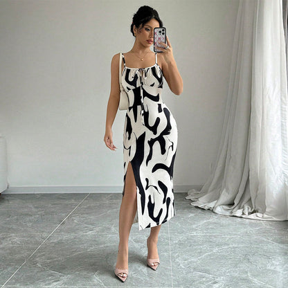 Damen Maxikleid Elegantes Drapierungsdesign Seitenschlitz Eveloria - Eveloria