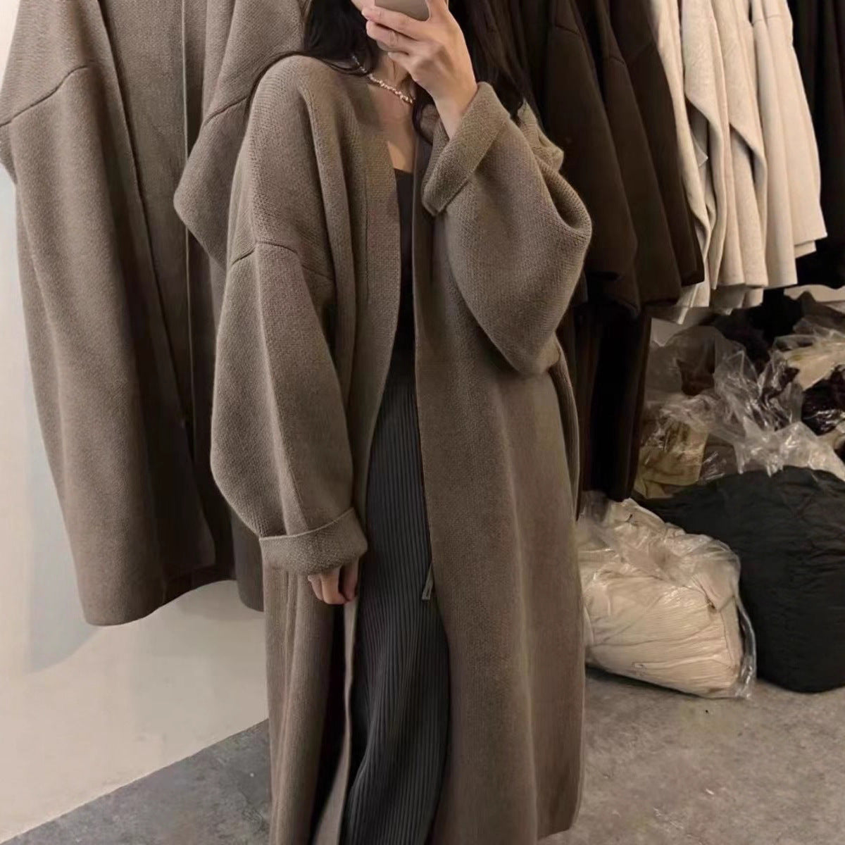 Damen Oversized Strickjacke Warm Eveloria - Eveloria
