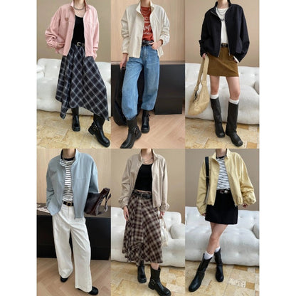 Damen Lässige Übergangsjacke Bequem Taschen Eveloria