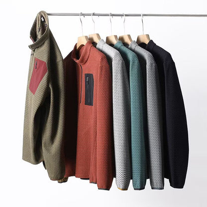 Damen Pullover Hochkragen Reißverschluss
