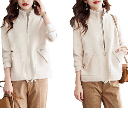 Eveloria Damen Fleecejacke Bequem Elegant