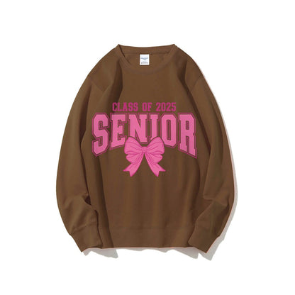 Damen Sweatshirt Abschlussjahr Schleifendesign Grau Eveloria