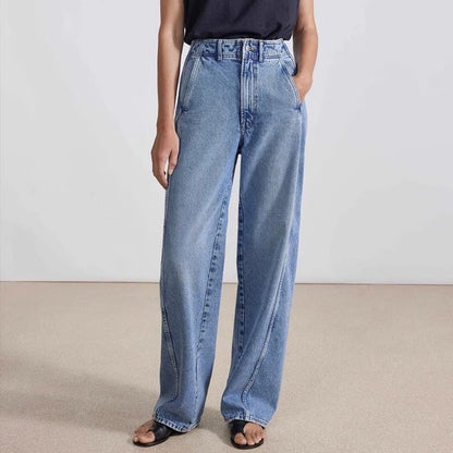 Damen Hochgeschnittene Mom Jeans Eveloria