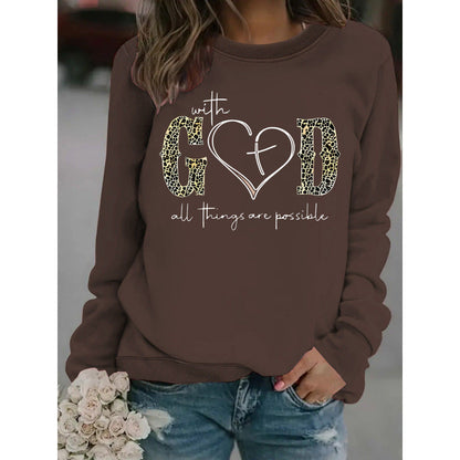 Damen Sweatshirt Kreatives Modedesign Motivierend Grau
