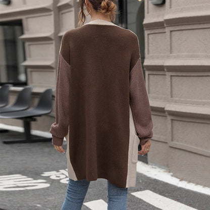Damen Strickjacke Lässig Mit Taschen Eveloria