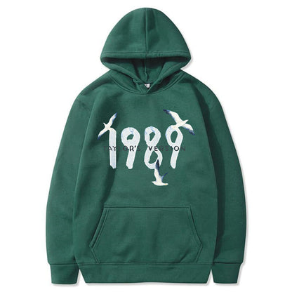 Damen Kapuzenpullover Baumwolle Vogelmotiv Eveloria