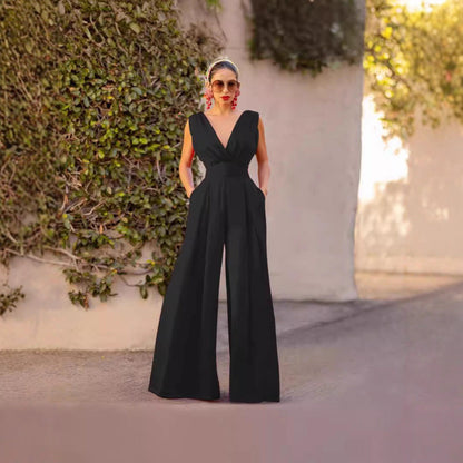 Damen Jumpsuit Eleganter Schnitt Eveloria