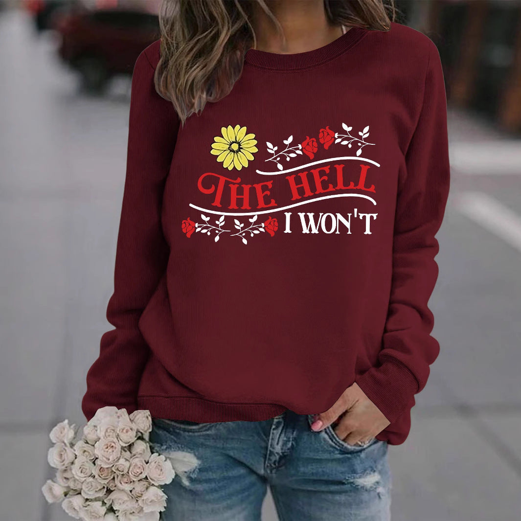 Damen Sweatshirt Verspieltes Motiv Bequem Grün Eveloria