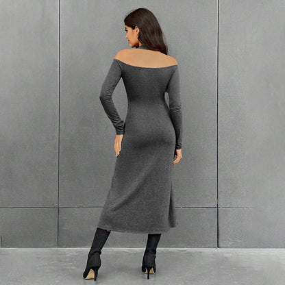 Damen Maxikleid Elegantes Cut-Out-Design