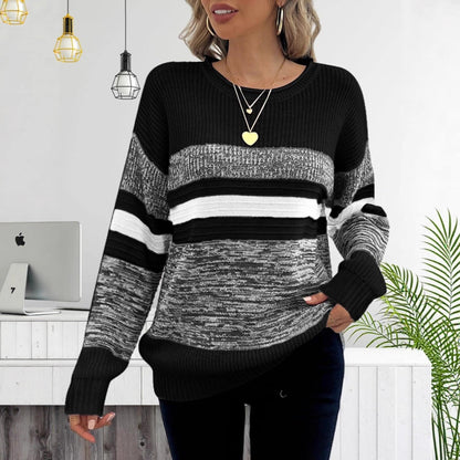 Damen Pullover Weit Gestreift Eveloria - Eveloria