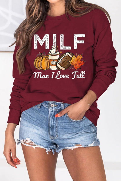 Damen Sweatshirt Herbstlich Essenzen Motiv Weiss