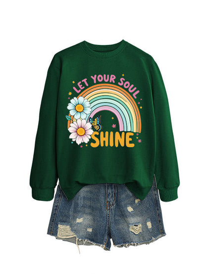 Damen Sweatshirt Bunt Florales Grafikdesign Eveloria