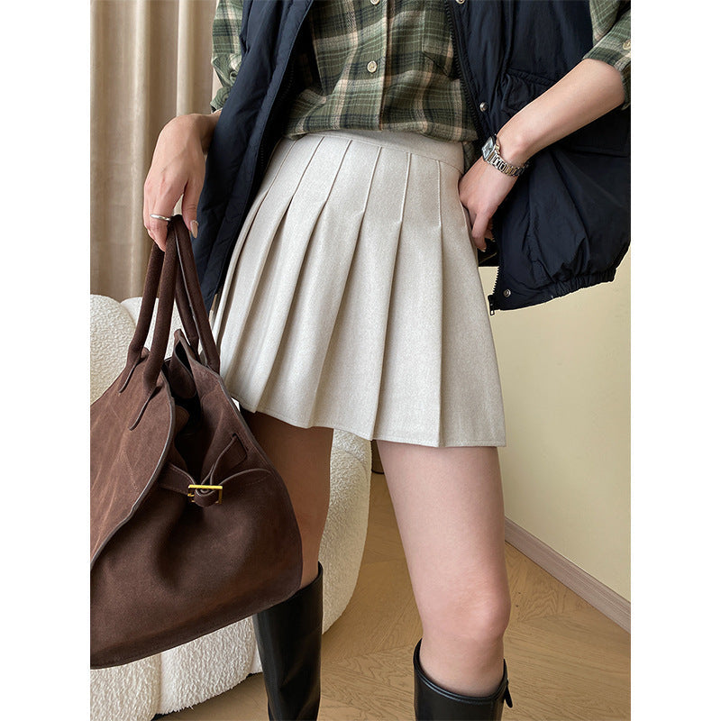 Damen Midirock Plissiert Hohes Modell Schwarz Eveloria - Eveloria